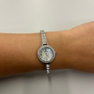 Fossil Women's Silver Watch with Crystal Accents